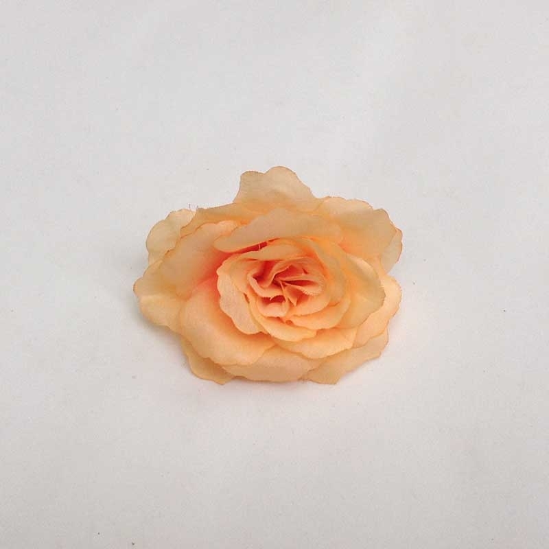 Роза тканевая оранжевая 6см