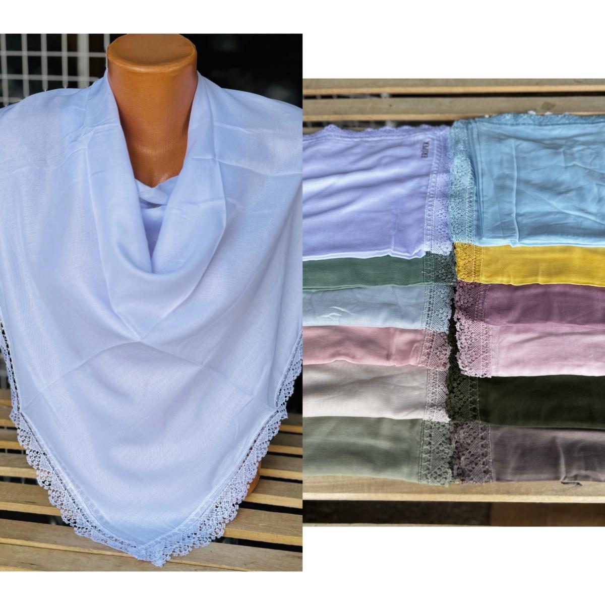 Хустка батист з кружевом