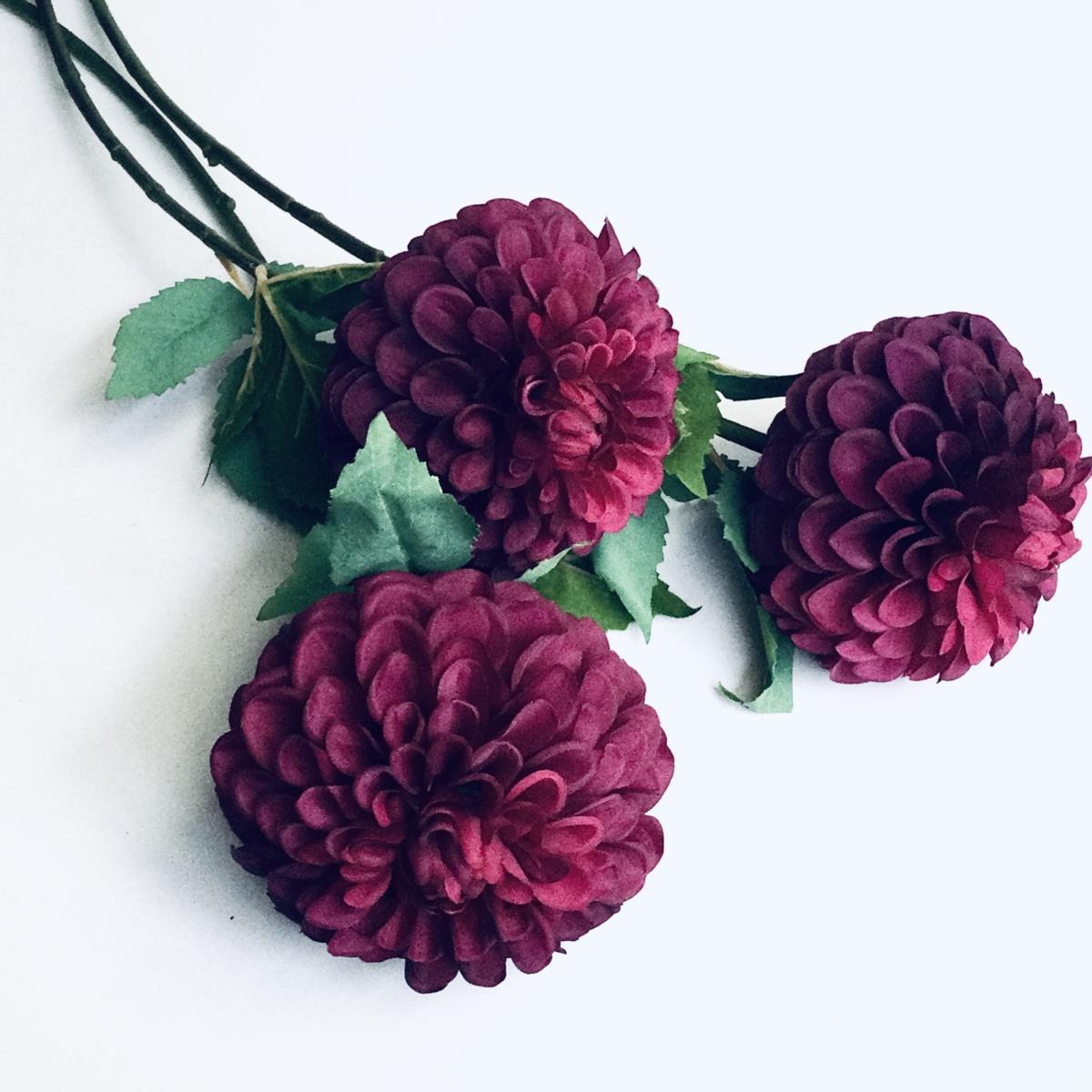 Ветка георгины свекольная 63см