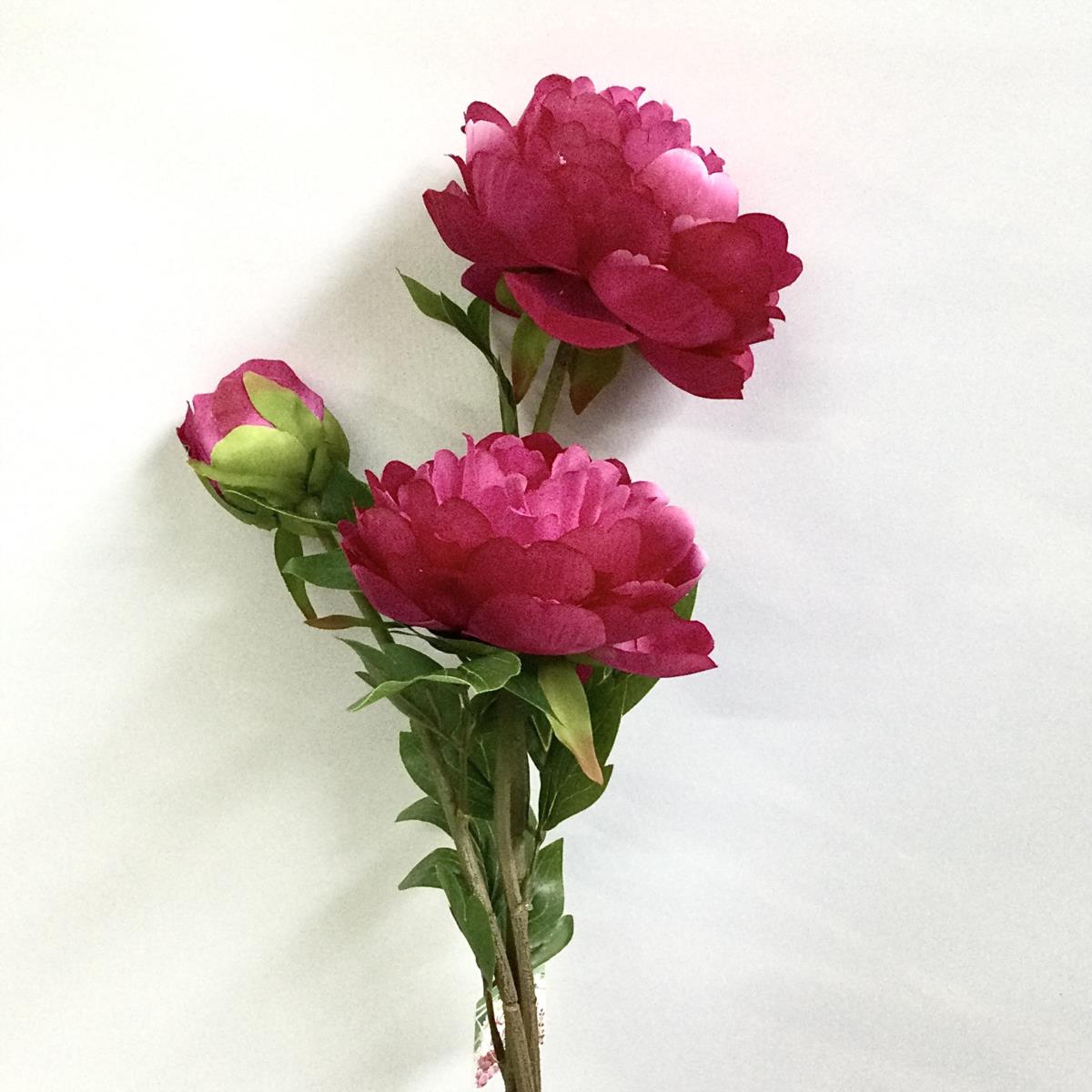 Ветка пиона ярко- малиновая  78см