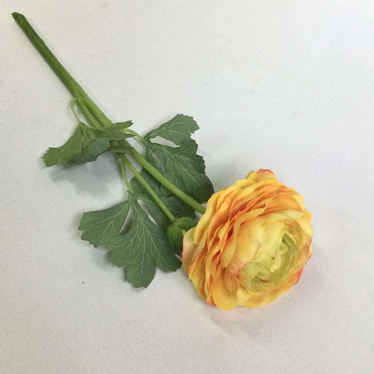 Ветка ранункулюса желтая 45см - Зображення 2