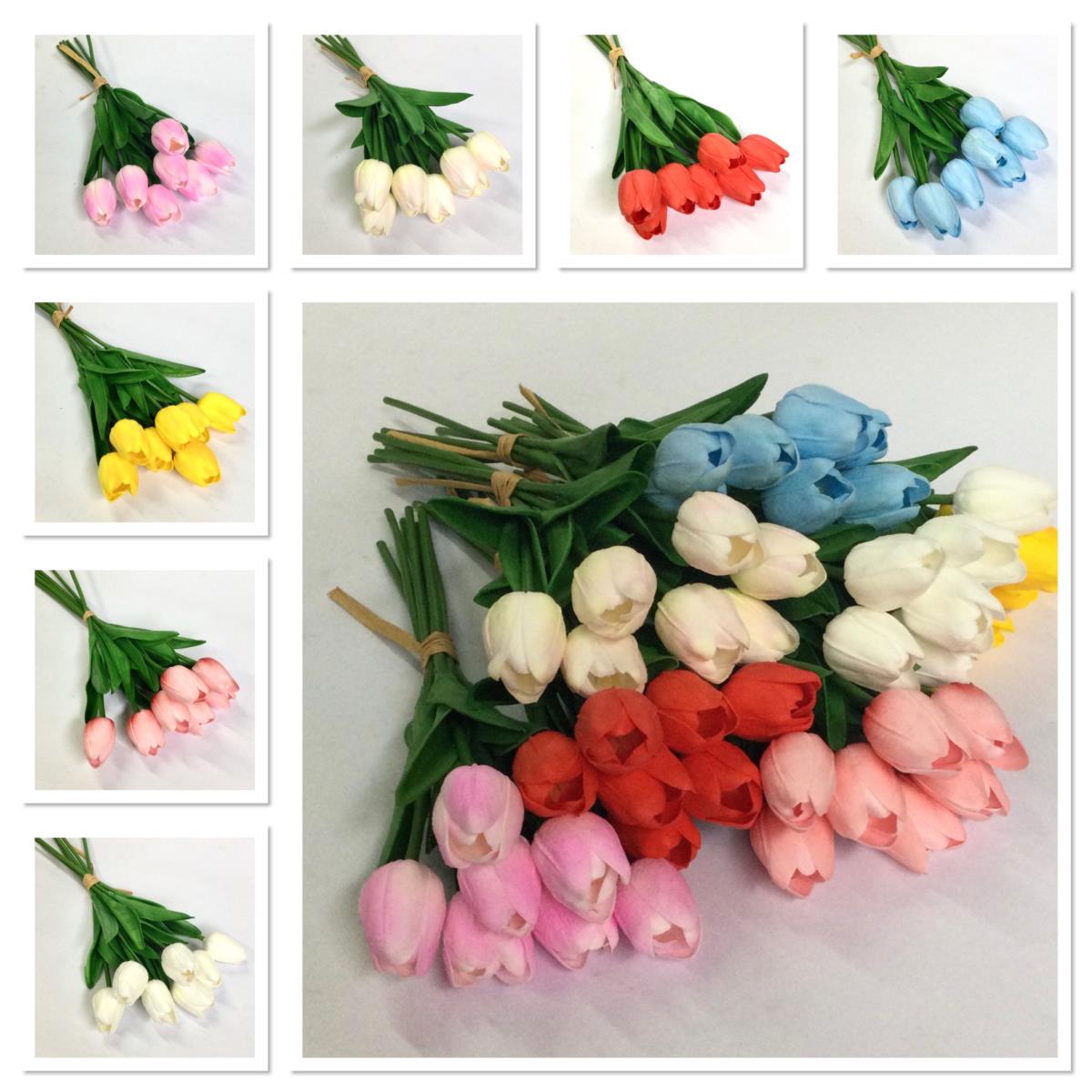 Тюльпаны из вспененного латекса 34см - 14шт