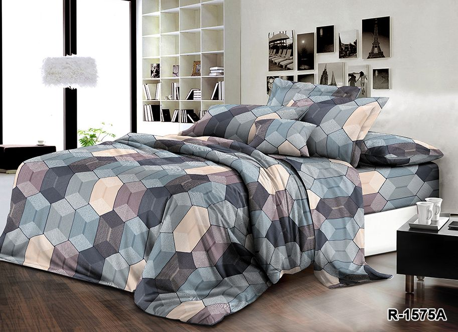 Односпальний комплект постільної білизни ранфорс R-1575A